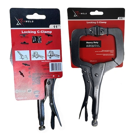 Xtrweld 24 in Pliers, C, Locking, S-Pad, Steel Black Nickel Chrome TPLS24SP